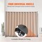 Polyester Fabric Carbon Steel Room Divider with Wheels & Privacy Curtain